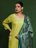 Varanga Women Zari & Sequin Embroidered Kurta With Trouser & Dupatta