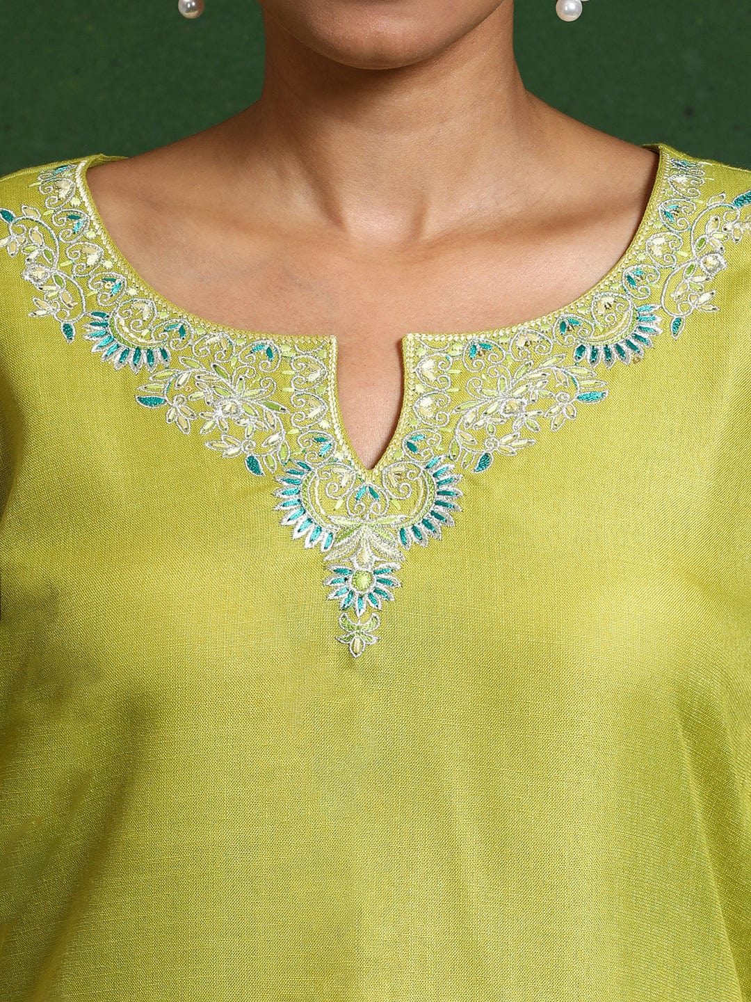 Varanga Women Zari & Sequin Embroidered Kurta With Trouser & Dupatta