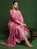 Varanga Women Zari Embroidered Anarkali Kurta With Trouser & Dupatta