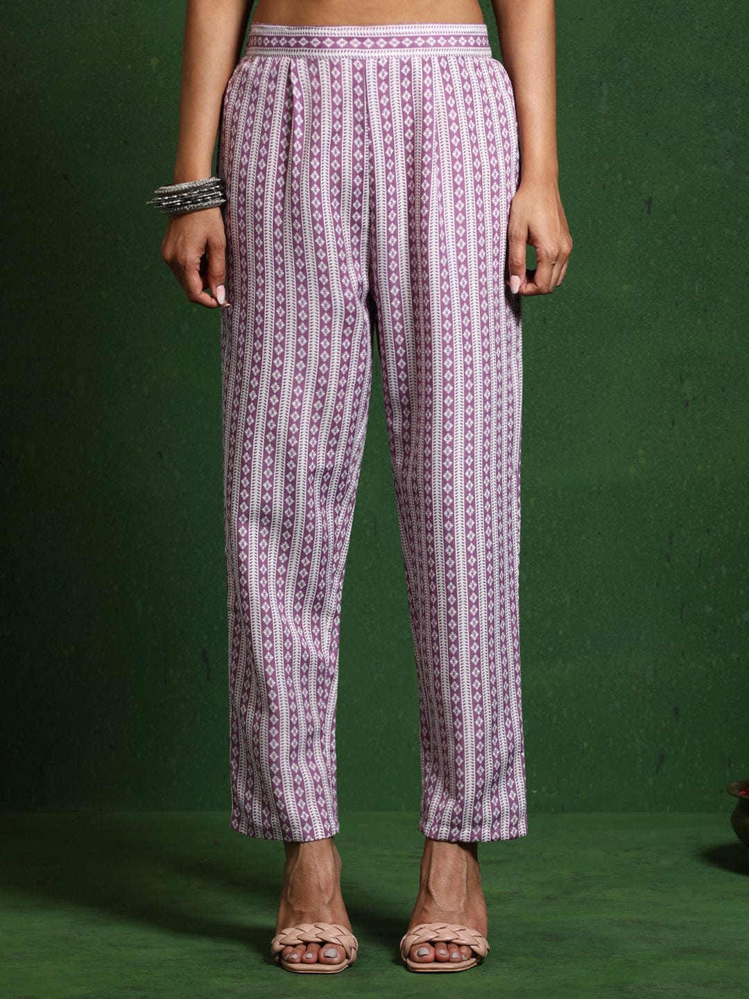 Varanga Women Floral Printed V Neck Kurta with Trouser & Dupatta