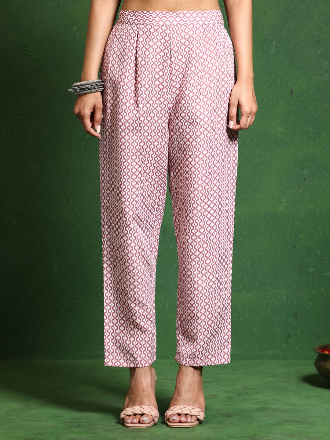 Varanga Women Floral Printed V Neck Kurta with Trouser & Dupatta