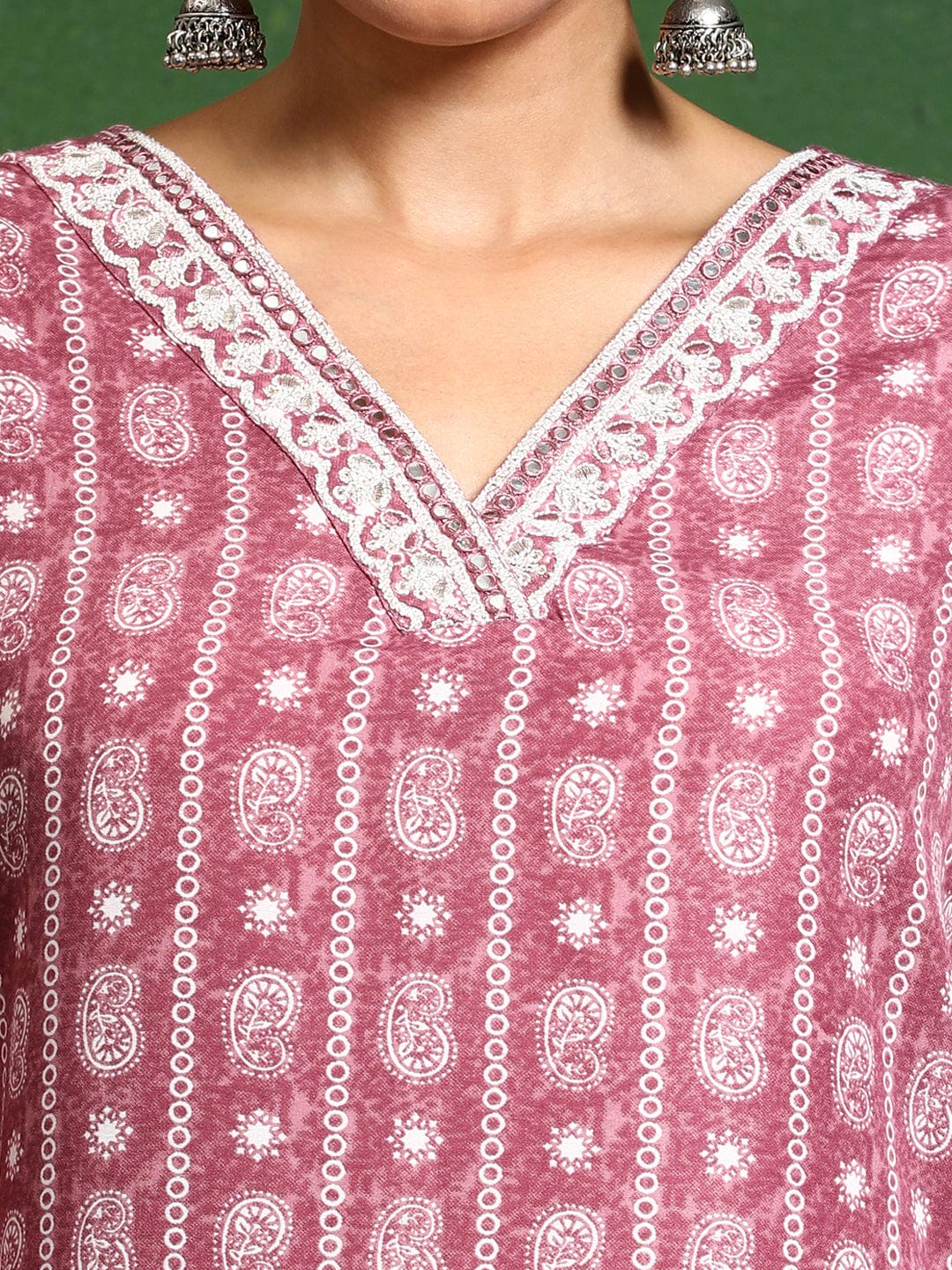 Varanga Women Floral Printed V Neck Kurta with Trouser & Dupatta