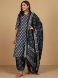 Varanga Women Ethnic Jaipuri Printed Angrakha with Salwar & Dupatta