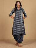 Varanga Women Ethnic Jaipuri Printed Angrakha with Salwar & Dupatta