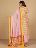 Varanga Women Ethnic Jaipuri Printed Angrakha with Salwar & Dupatta