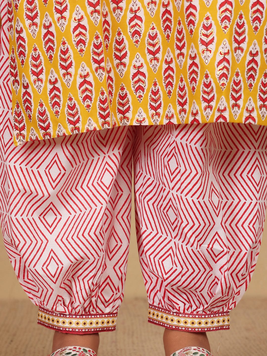 Varanga Women Ethnic Jaipuri Printed Angrakha with Salwar & Dupatta
