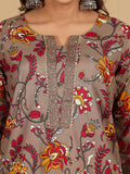 Varanga Women Ethnic Floral Printed Kurta withTrouser & Dupatta