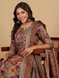 Varanga Women Ethnic Floral Printed Kurta withTrouser & Dupatta