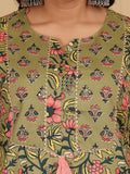 Varanga Women Ethnic Floral Printed Kurta withTrouser & Dupatta