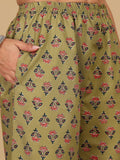 Varanga Women Ethnic Floral Printed Kurta withTrouser & Dupatta