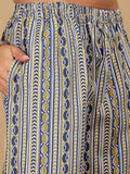Varanga Women Ethnic Floral Printed V Neck Kurta withTrouser & Dupatta