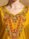 Varanga Women Floral Motif Thread Embroidered Yoke Kurta with Trouser & Dupatta