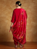 Varanga Women Floral Motif Thread Embroidered Yoke Kurta with Trouser & Dupatta