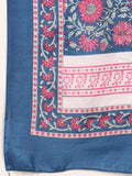 Varanga Women Ethnic Floral Printed V Neck Kurta With Stripper Trouser & Dupatta