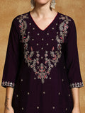 Varanga Women Zari Embroidered Yoke with all over Floral Motif Buta Kurta with Trouser & Dupatta