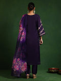 Varanga Women Floral Heavy Thread Embroidered Schffili Hem Kurta With Trouser & Dupatta