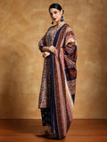 Varanga Women-Zari Detailed Ethnic Floral Printed Kurta With Trouser & Dupatta