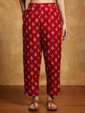 Varanga Women-Zari Detailed Ethnic Floral Printed Kurta With Trouser & Dupatta