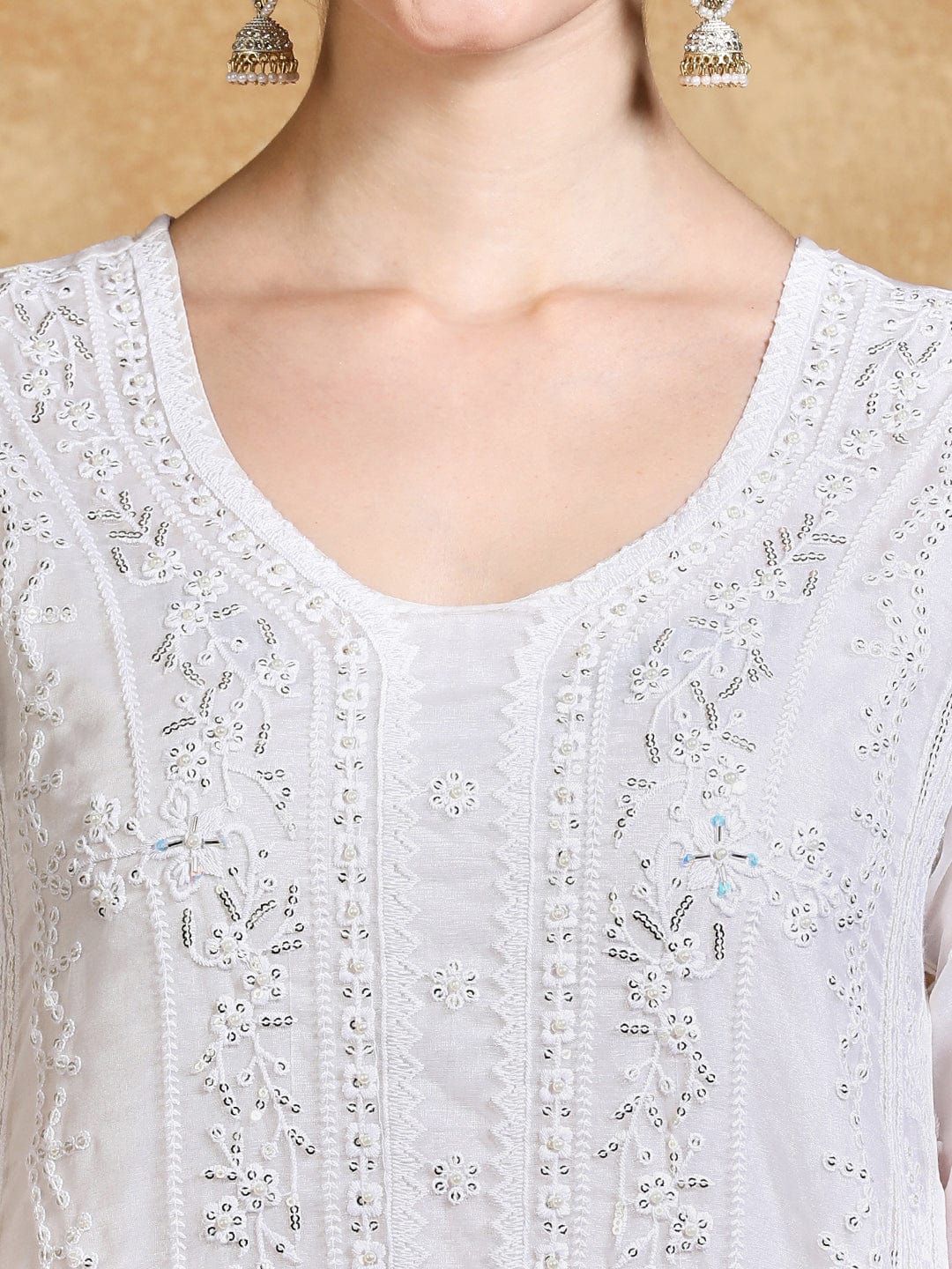 Floral Heavy Embroidered Kurta With Trouser & Dupatta