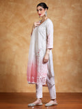 Varanga Women Floral Heavy Embroidered Kurta With Trouser & Dupatta
