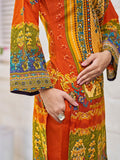 Varanga Women Ethnic Floral Mirror Embroidered Pakistani Kurta With Trouser & Dupatta