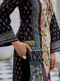 Varanga Women Ethnic Floral Mirror Embroidered Pakistani Kurta With Trouser & Dupatta