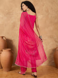 Varanga Women Spaghetti Strap Floral Kurta Featuring Tassles With Trousers And Dupatta