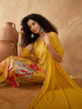 Varanga Women Spaghetti Strap Straight Floral Kurta With Trousers And Dupatta