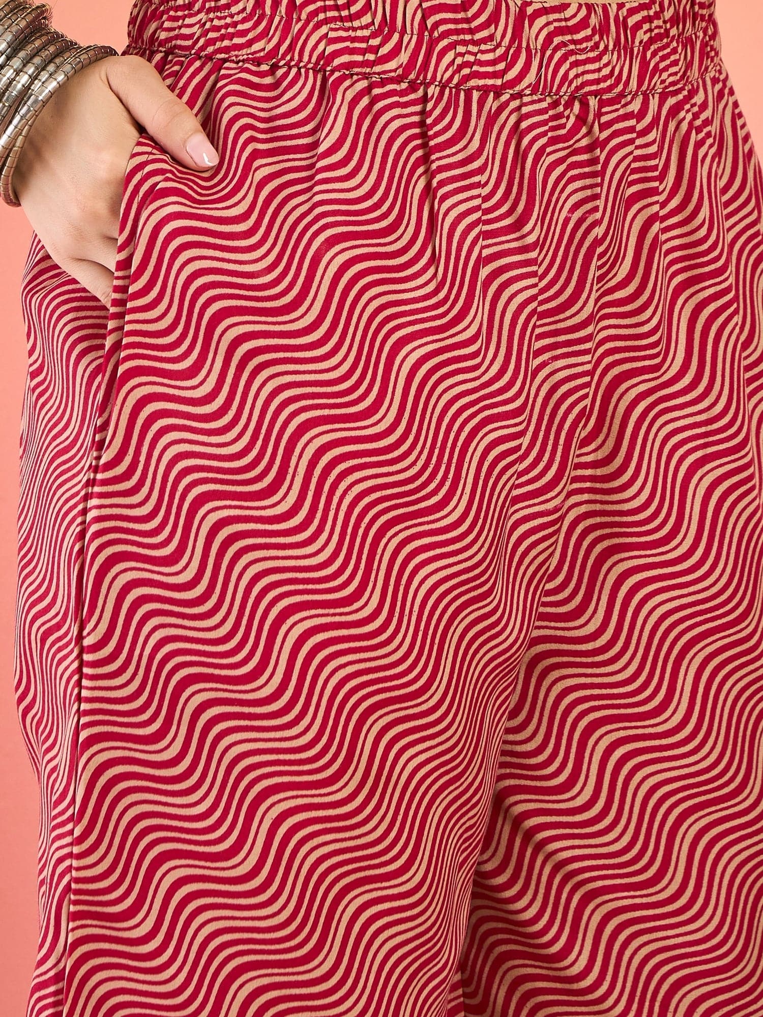 Varanga Kurta Set With Zari Yoke Embroidery, Printed Trousers, And Floral Dupatta