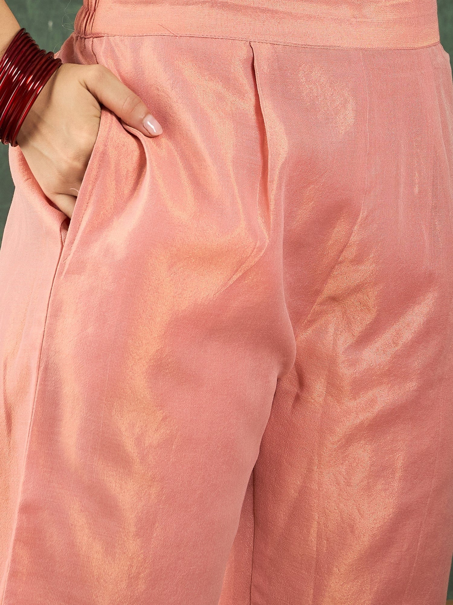 Varanga Zari-Embroidered Kurta Paired With Solid Trousers And A Tonal Dupatta .