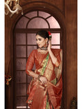 Ethnic Motifs Zari Woven Design Banarasi Saree