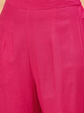 thread embroidered crop shirt with trouser
