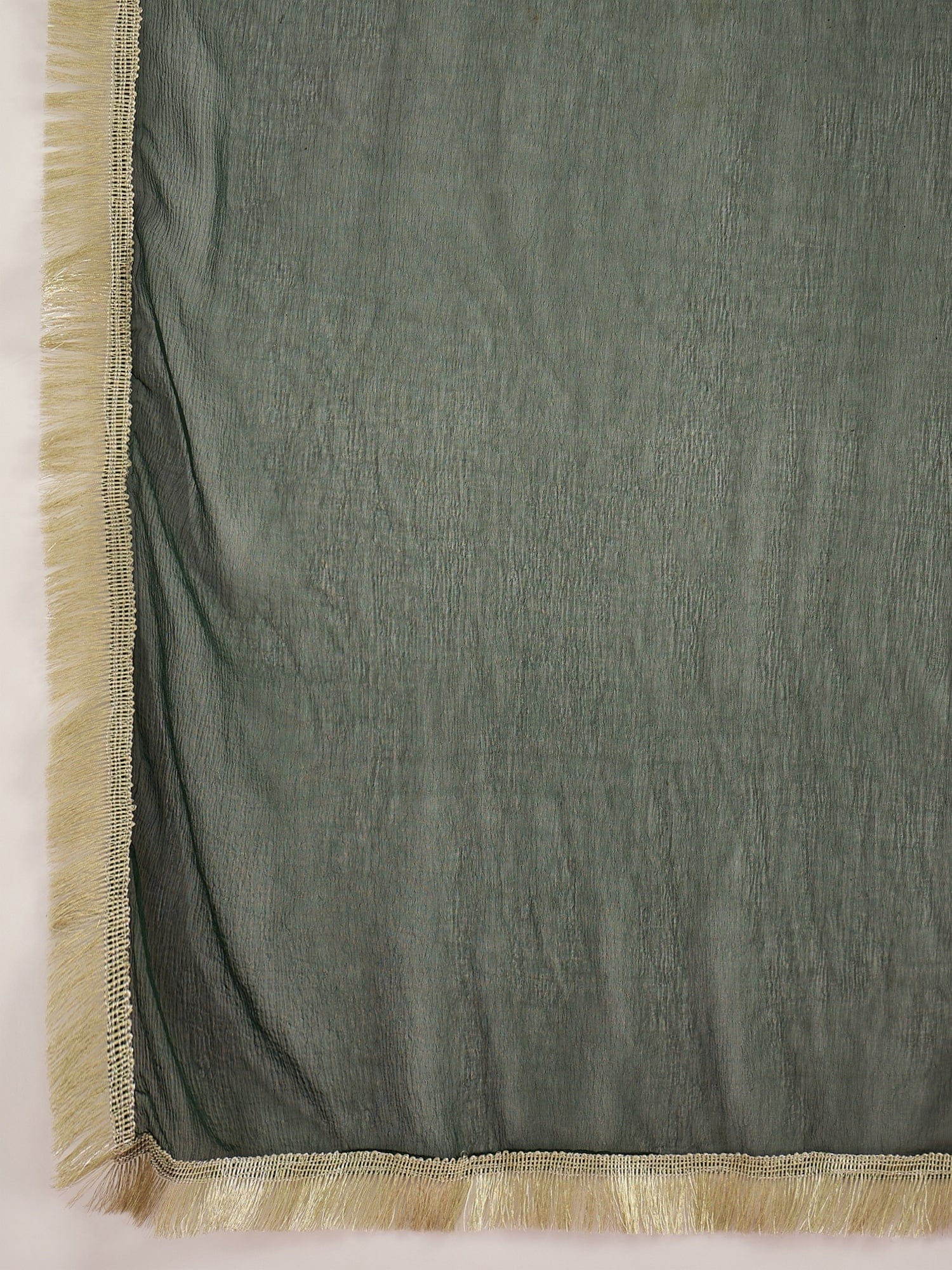 Varanga Women Green Gota Patti Zari Embroidered Yoke Long Anarkali.