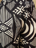 Geometric Printed Kurta With Zip Detail And Trousers