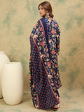 Varanga Floral Printed Thread Work Straight Kurta with Trousers & Dupatta