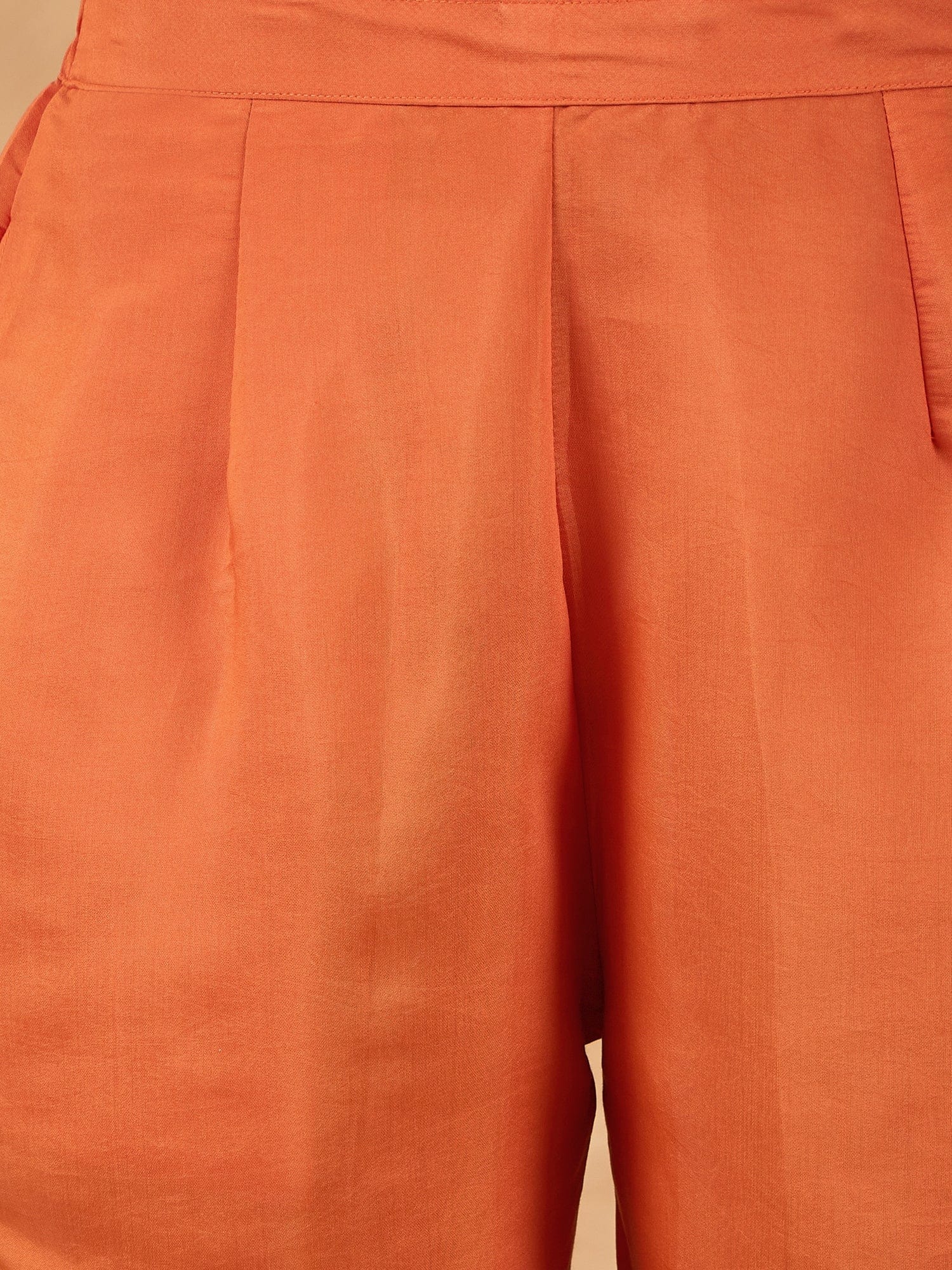 Zari Embroidered A Line Kurta With Trouser & Contrast Dupatta