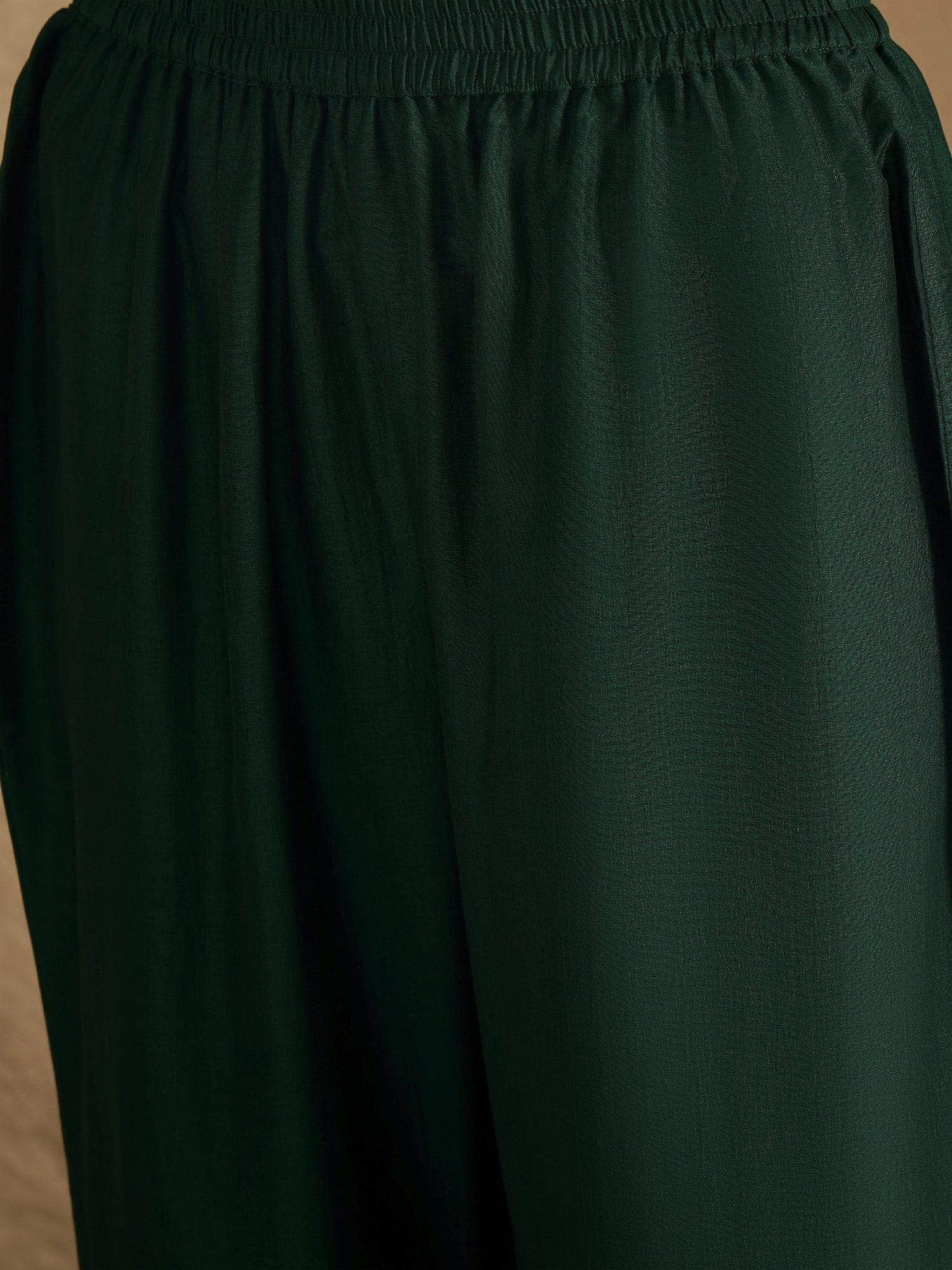 Green Embroidered Straight Kurta Paired With Tonal Embroidered Bottom And With Tonal Chiffon Dotted Dupatta