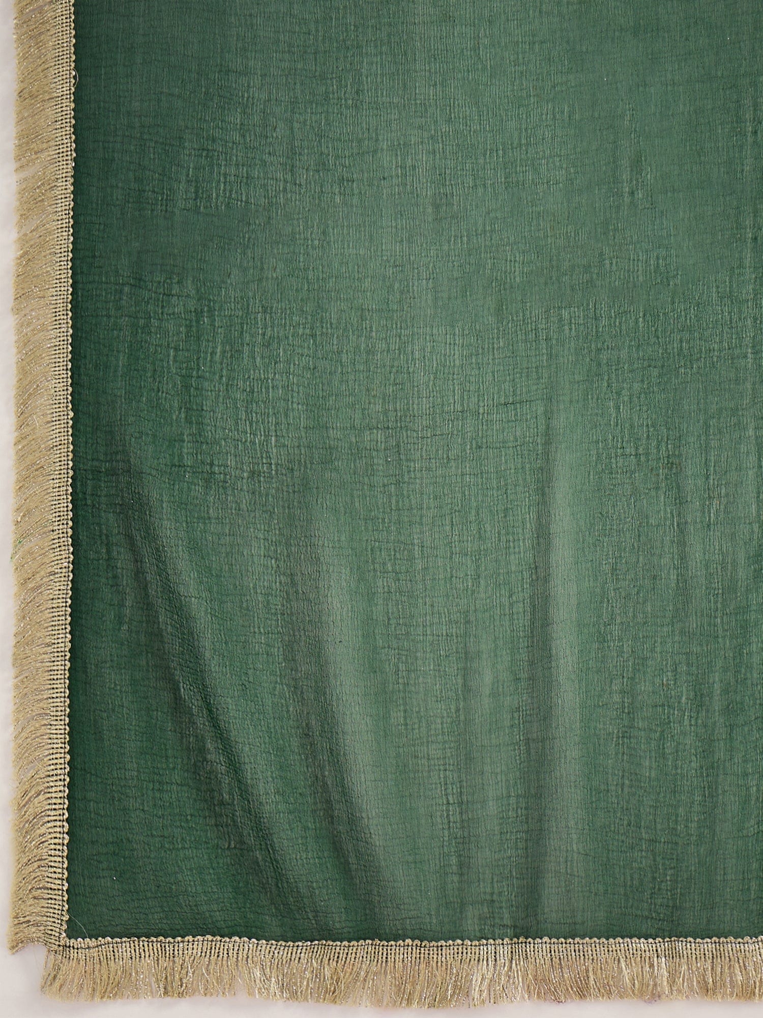 Green Embroidered Straight Kurta Paired With Tonal Embroidered Bottom And With Tonal Chiffon Dotted Dupatta