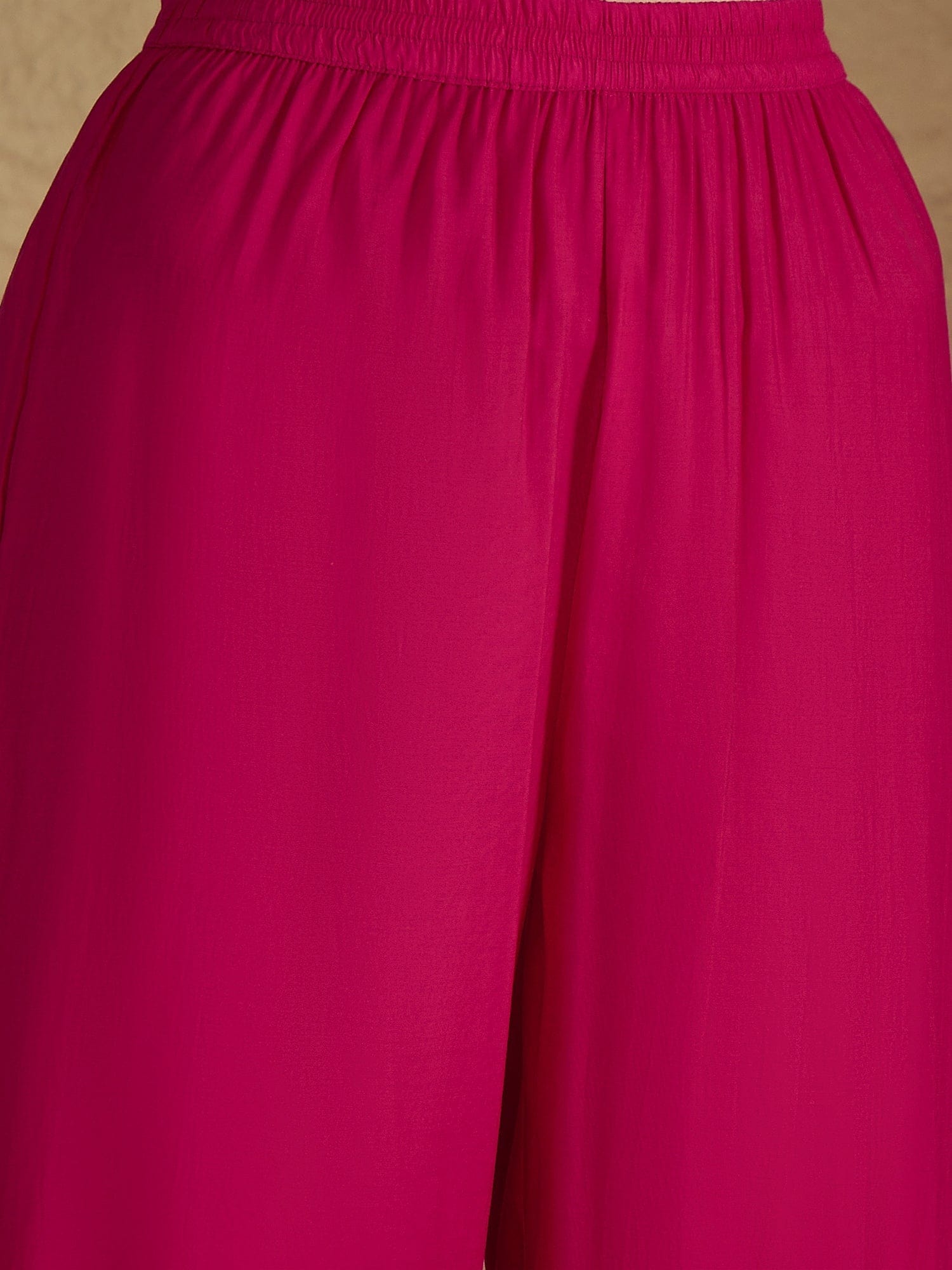 Varanga Women Pink Zari Embroidered Contrast Yoke Kurta With Bottom And Contrast Dupatta