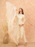 Varanga Women Zari Embroidered And Sequence Embellished With Organza Detailed Kurta With Bottom And Dupatta