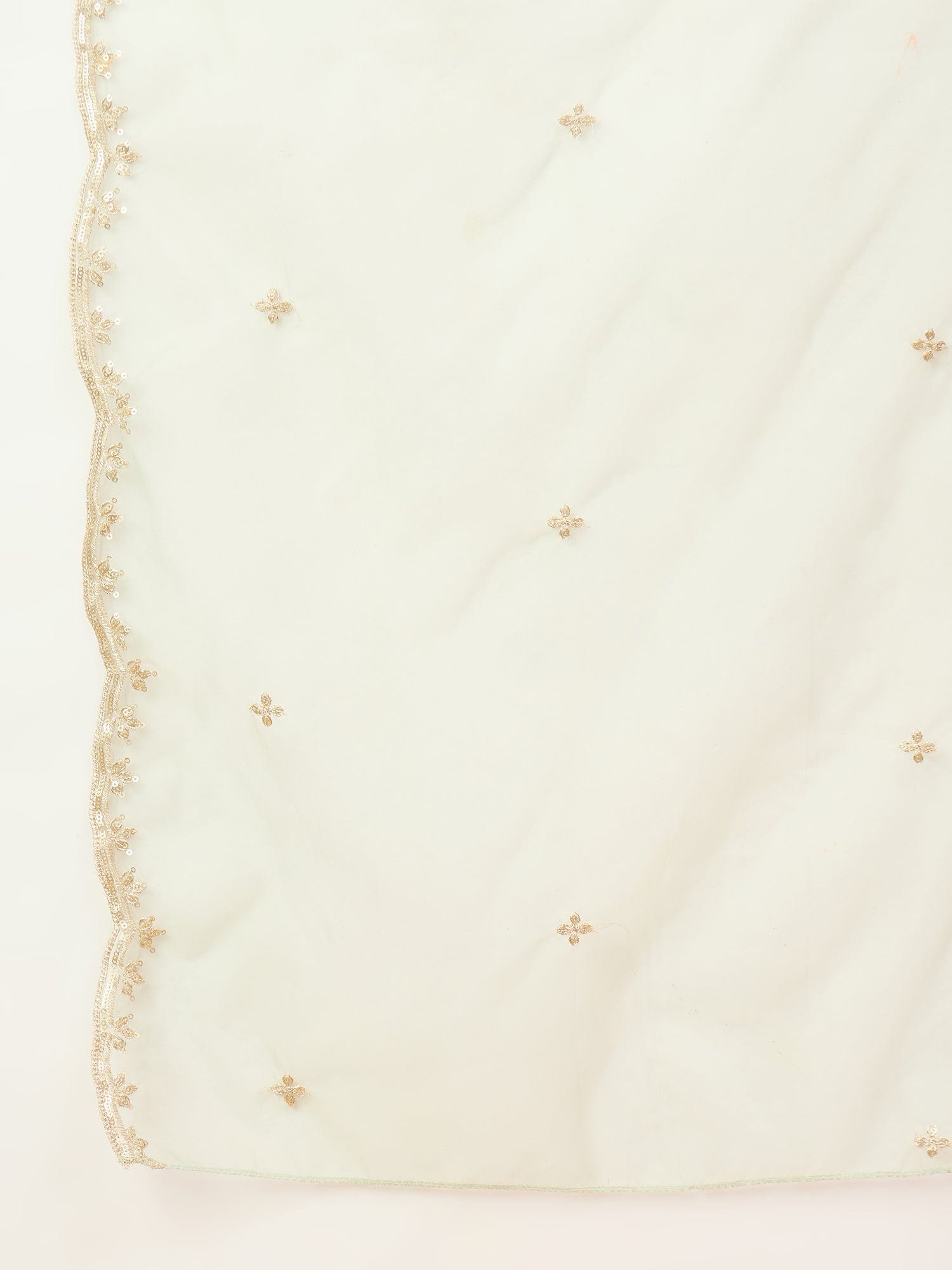 Varanga Women-Thread & Sequin Embroidered Yoke Kurta With Trouser & Scallop Dupatta