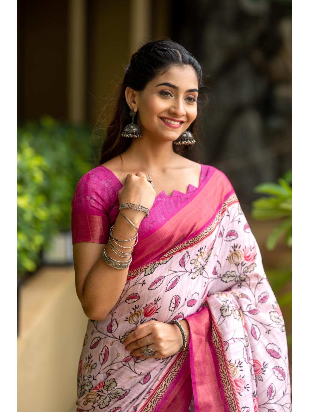 Ethnic Motifs Zari Woven Design Banarasi Saree