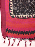 Varanga Magenta Silk Kurta With Woven Yoke And Fully Elasticated Trouser