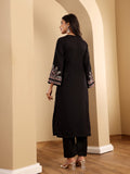 Varanga Women Black Embroidered Kurta Paired With Tonal Bottom And Printed  Bhaghalpuri Dupatta