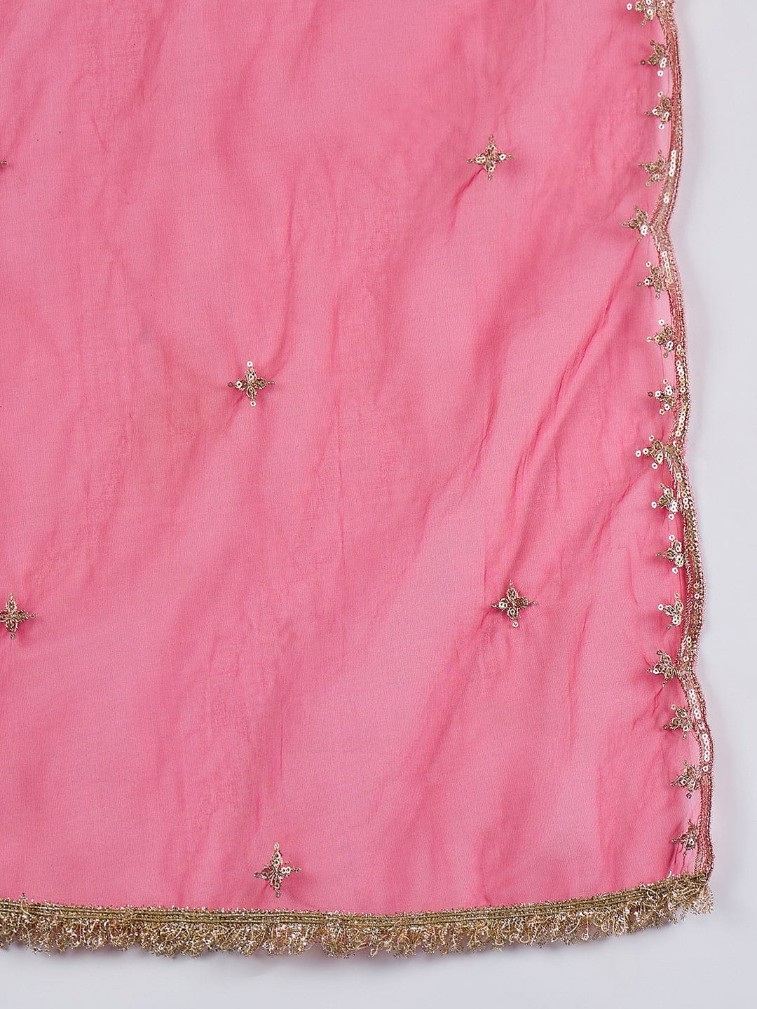 Varanga A Fuchsia Anarkali Set In Rich Vichitra Fabric With Zari Embroidery, Paired With An Embroidered Organza Dupatta.