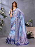Ethnic Motifs Zari Woven Design Banarasi Saree