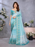 Ethnic Motifs Zari Woven Design Banarasi Saree