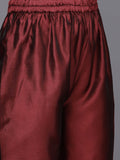 Varanga Women Maroon Ethnic Motifs Kurta with Trousers & Dupatta