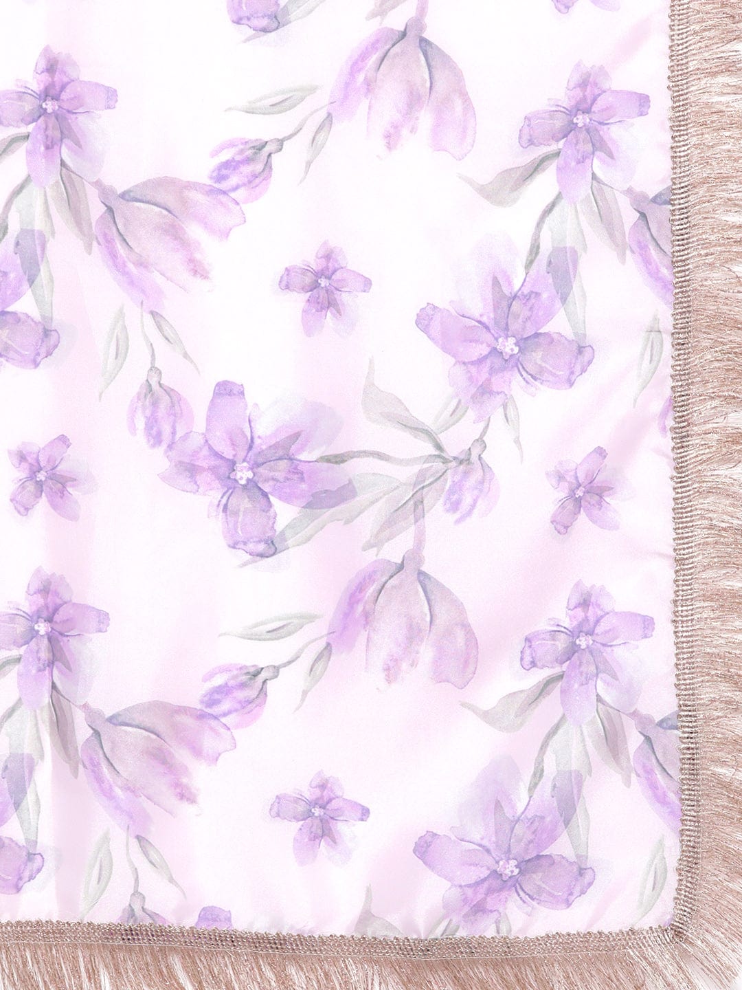 Varanga Women Purple Yoke Design Kurta with Trousers & Dupatta