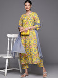 Varanga Women Empire Pure Cotton Kurta with Trousers & With Dupatta